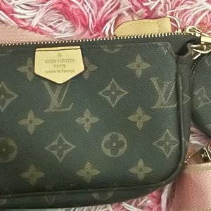 Louis Vuitton Multi Pochette Pink Strap Monogram